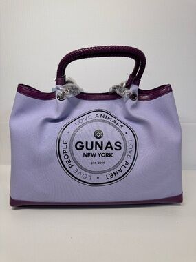 NWT GUNAS Ruth Lilac Vegan Tote Bag PETA Approved + Pouch